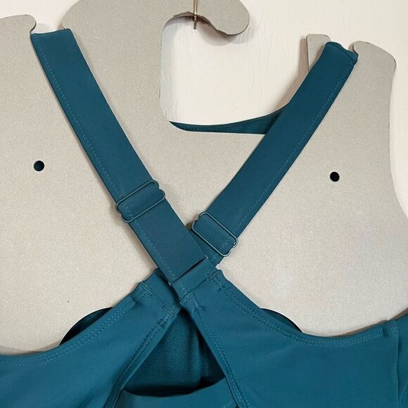 NWT Eddie Bauer One Piece Swimsuit Women’s Medium Bathing Suit Green High Neck - Picture 10 of 16